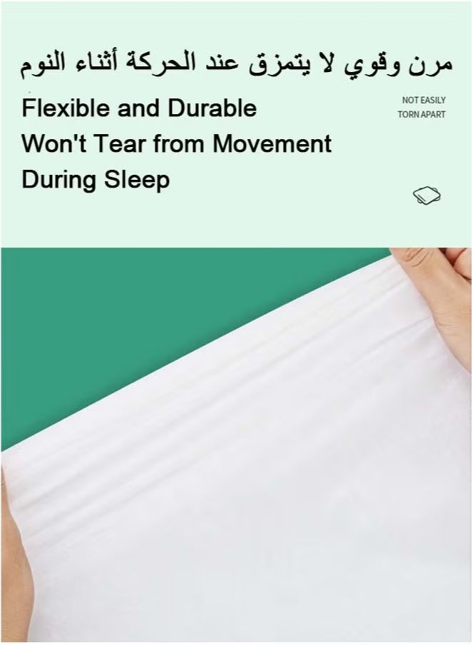 4 Piece Travel Disposable Bedding Set with Portable Disposable Bed Sheet, 2 Pillowcases, Quilt Cover, Disposable Fitted Sheets Travel Bedding Cover for Hotel  - Image 3