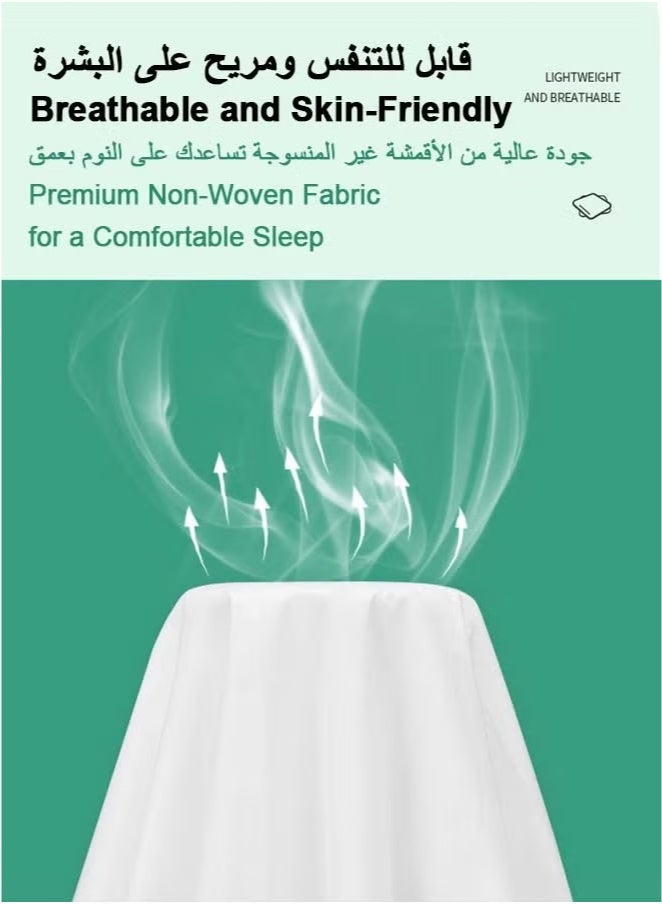 4 Piece Travel Disposable Bedding Set with Portable Disposable Bed Sheet, 2 Pillowcases, Quilt Cover, Disposable Fitted Sheets Travel Bedding Cover for Hotel  - Image 4