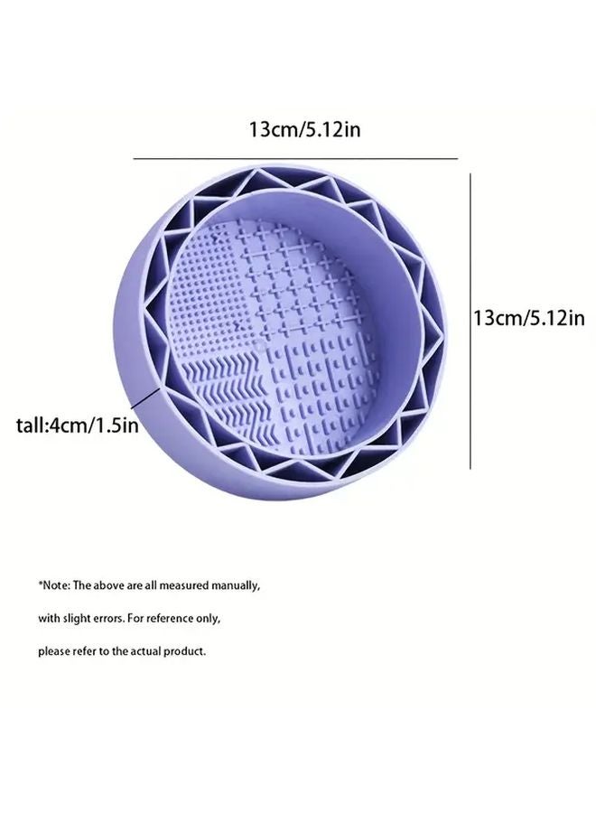 Green Portable Makeup Brush Cleaner With Cleaning Base Durable Plastic Travel Friendly - Image 5