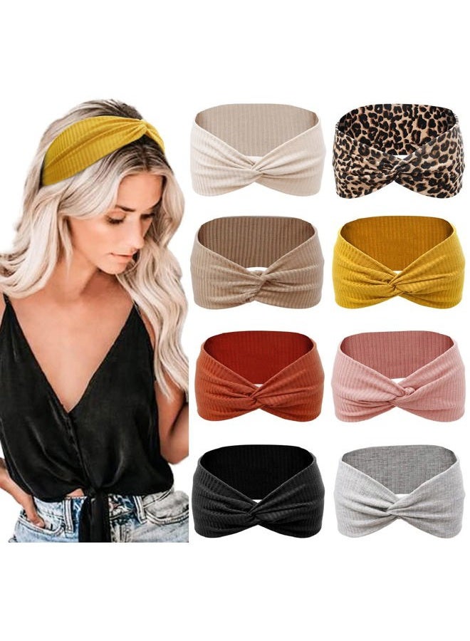 Tobeffect Headbands for Women Non Slip for Short Hair. Yoga Workout Running Sport Elastic Hair Bands for Women's Hair Twist Turban Hair Wrap for Girls  - Image 1