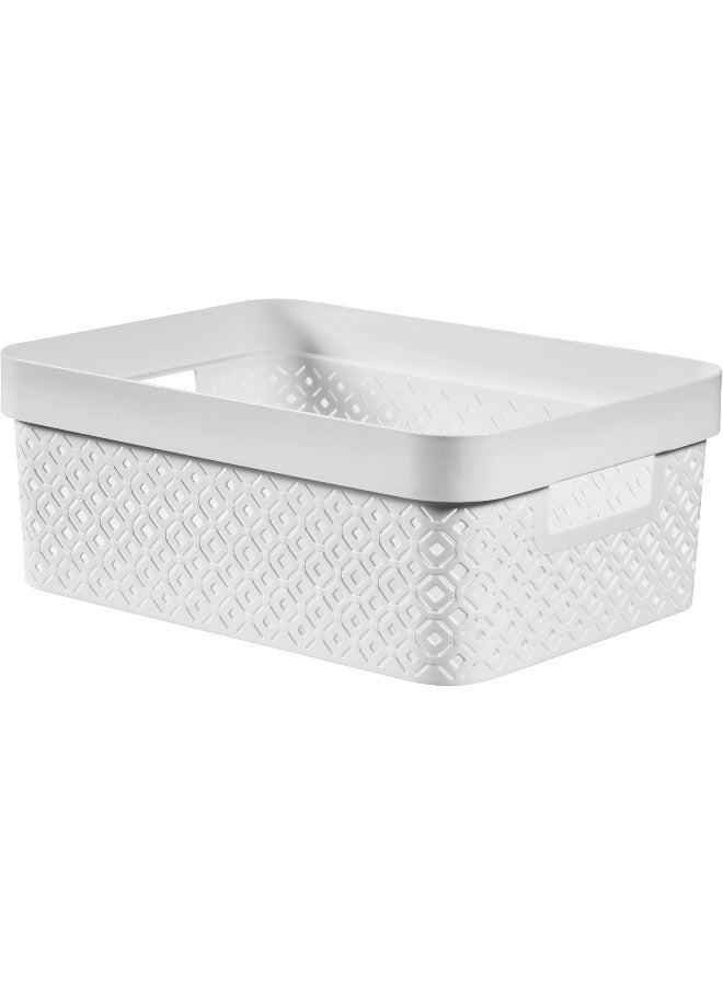 Curver Plastic Terrazzo Basket, 11 Liter Capacity - Image 1