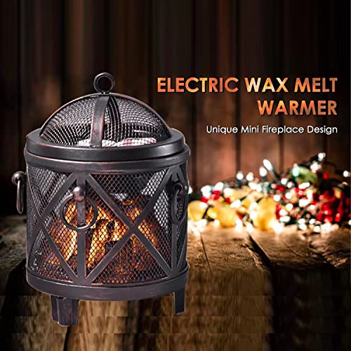 Dicimi Wax Melt Warmer,4-in-1 Electric Wax Melter,Oil Burner,Fireplace Wax Warmers, for Home Office Bedroom Aromatherapy Present and Decorations (Bronze, Fireplace Stove) - Image 3