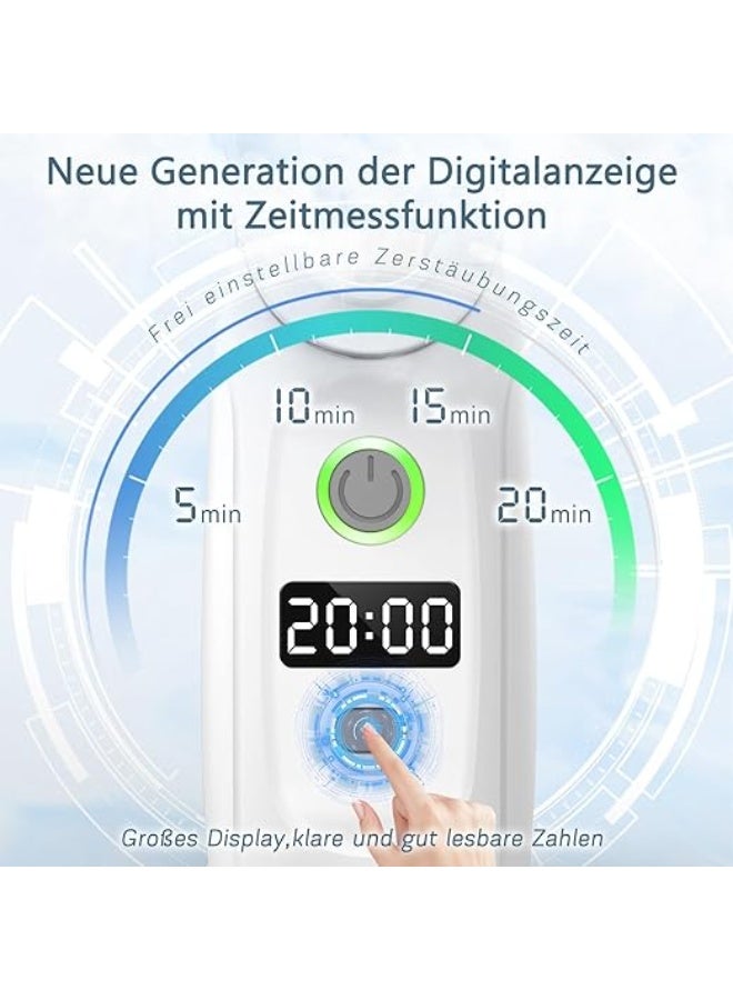 Portable Nebuliser Set – Ultra Quiet Inhalation Device for Adults & Children – Rechargeable USB – Timer & Display – Easy-to-Use for Travel & Home - Image 2