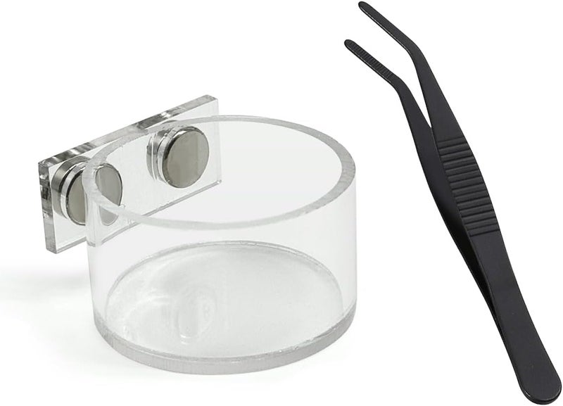 Julang Jumping Spider Feeding Dish Set, Magnetic Water Bowl, Reptile Feeding Tongs, Jumping Spider Enclosure Accessories - 2 Pcs - Image 1