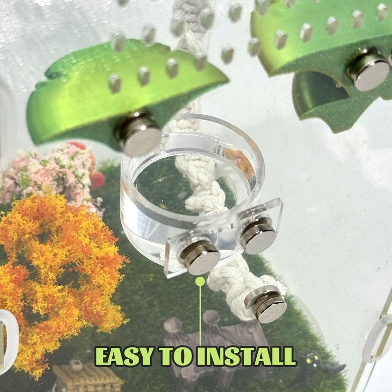 Julang Jumping Spider Feeding Dish Set, Magnetic Water Bowl, Reptile Feeding Tongs, Jumping Spider Enclosure Accessories - 2 Pcs - Image 5