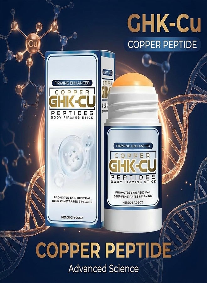 جروسبي بلسم الجسم جروسبي على شكل عصا مع ببتيد النحاس GHK-Cu للوجه والرقبة - سيروم مضاد للشيخوخة، مرطب ومشد للجسم لعلاج التجاعيد العميقة والخطوط الدقيقة تحت العينين، 1.06 أونصة - Image 3