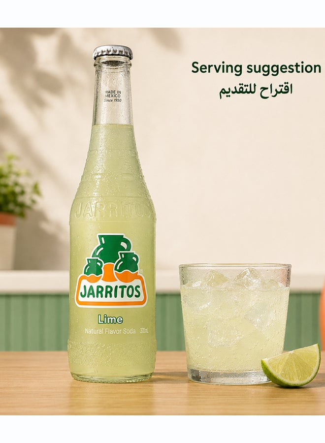 Jarritos Lime Flavour Mexican Carbonated Soft Drink Soda in Glass Bottles, Citrus Fizzy Refreshing Beverage, 370 ml Each, Made in Mexico Since 1950, Case Pack of 24 - Image 4