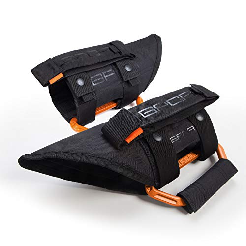 GPCA Metal Grab Handles for Jeep Wrangler 4xe, JL, JT, JK, Sport, Sahara, Rubicon and Gladiator 4DR/2DR 2007-2023 GP Grip PRO by GPCA, Foldable Patented, 2 Pack, Grabber Orange - Image 1
