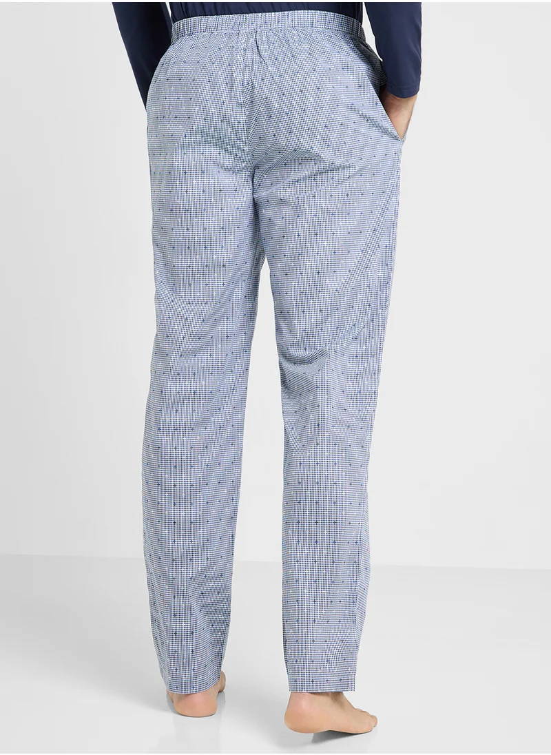 امبوريو ارماني Checked Straight Fit Pants