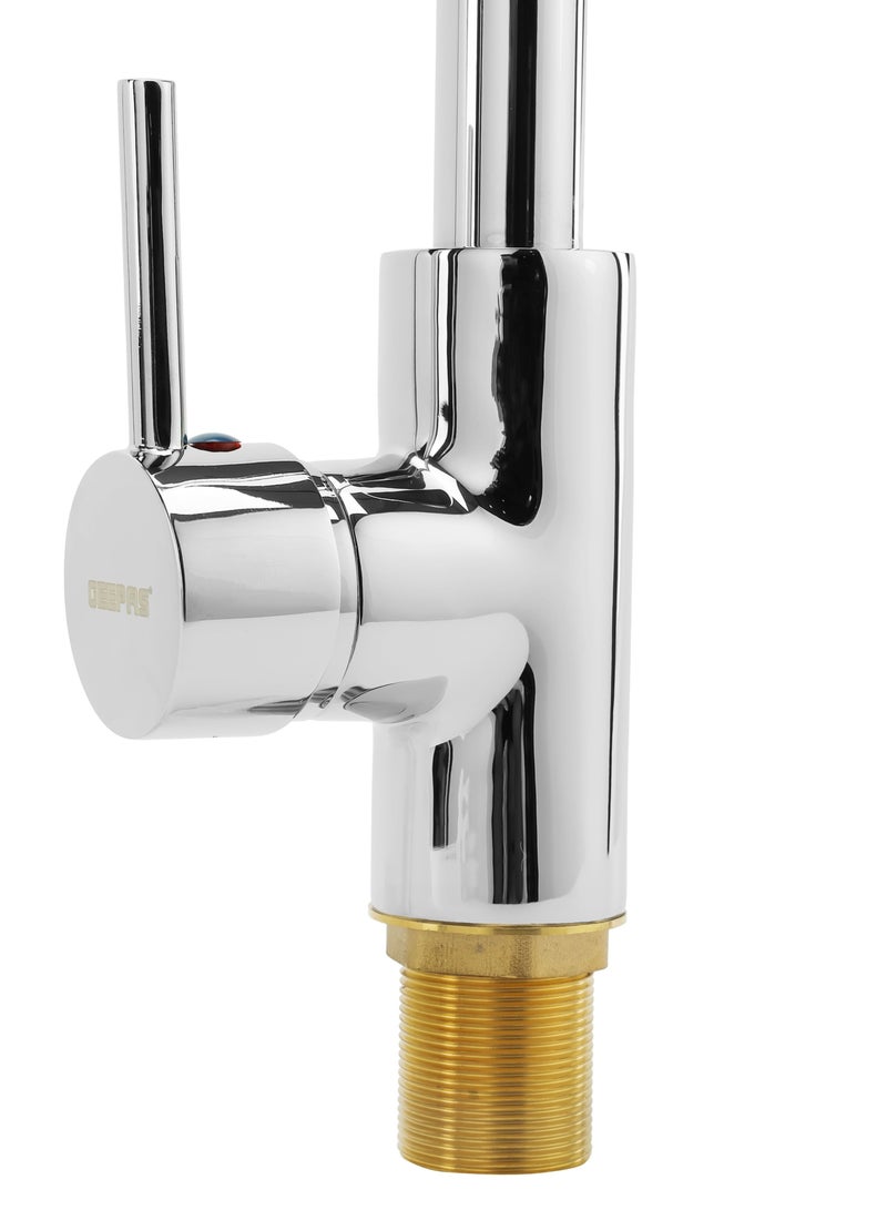 GEEPAS Single Lever Sink Mixer Brass Deck Mounted Tap for Kitchen and Bathroom - Image 2