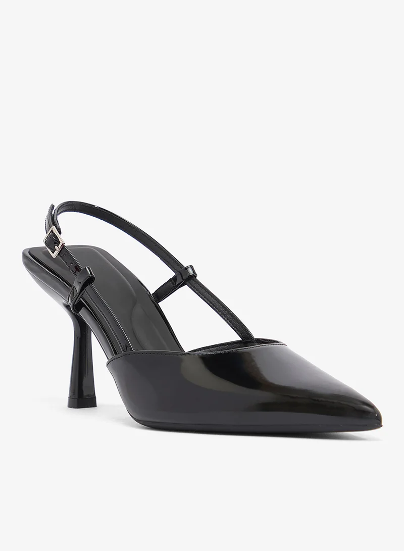 ELLA Sling Back Pumps With Mid Heel