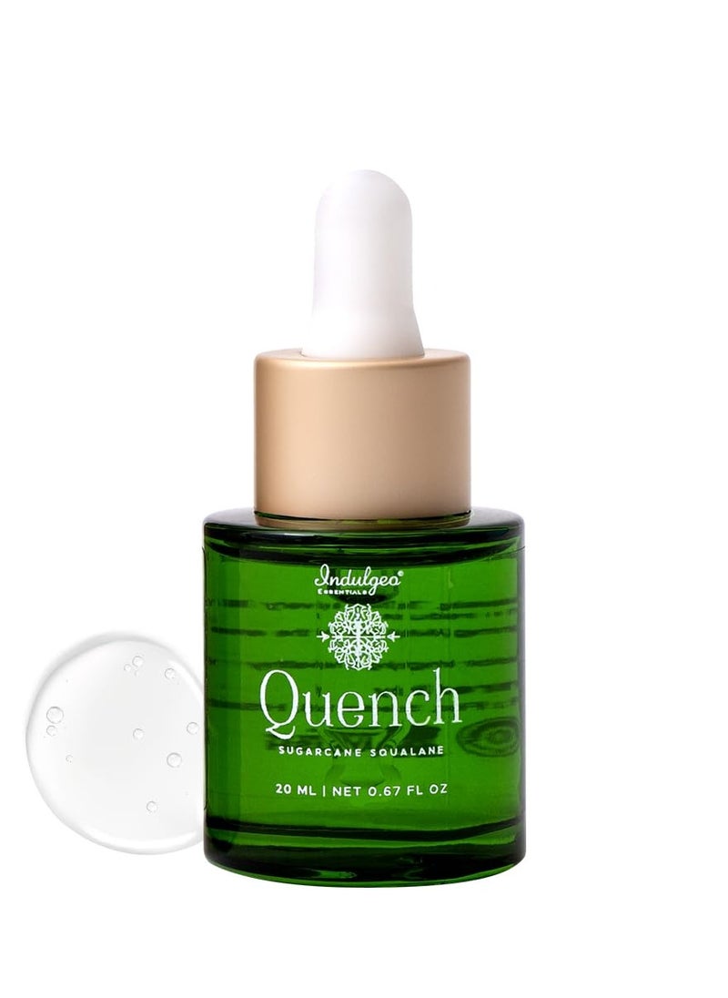 Indulgeo ESSENTIALS Indulgeo Essentials Quench | 100% Organic Sugarcane Squalane Oil | Glow Light Moisturizer, Non-Sticky| Finelines and Wrinkles - 20 ml  - Image 1