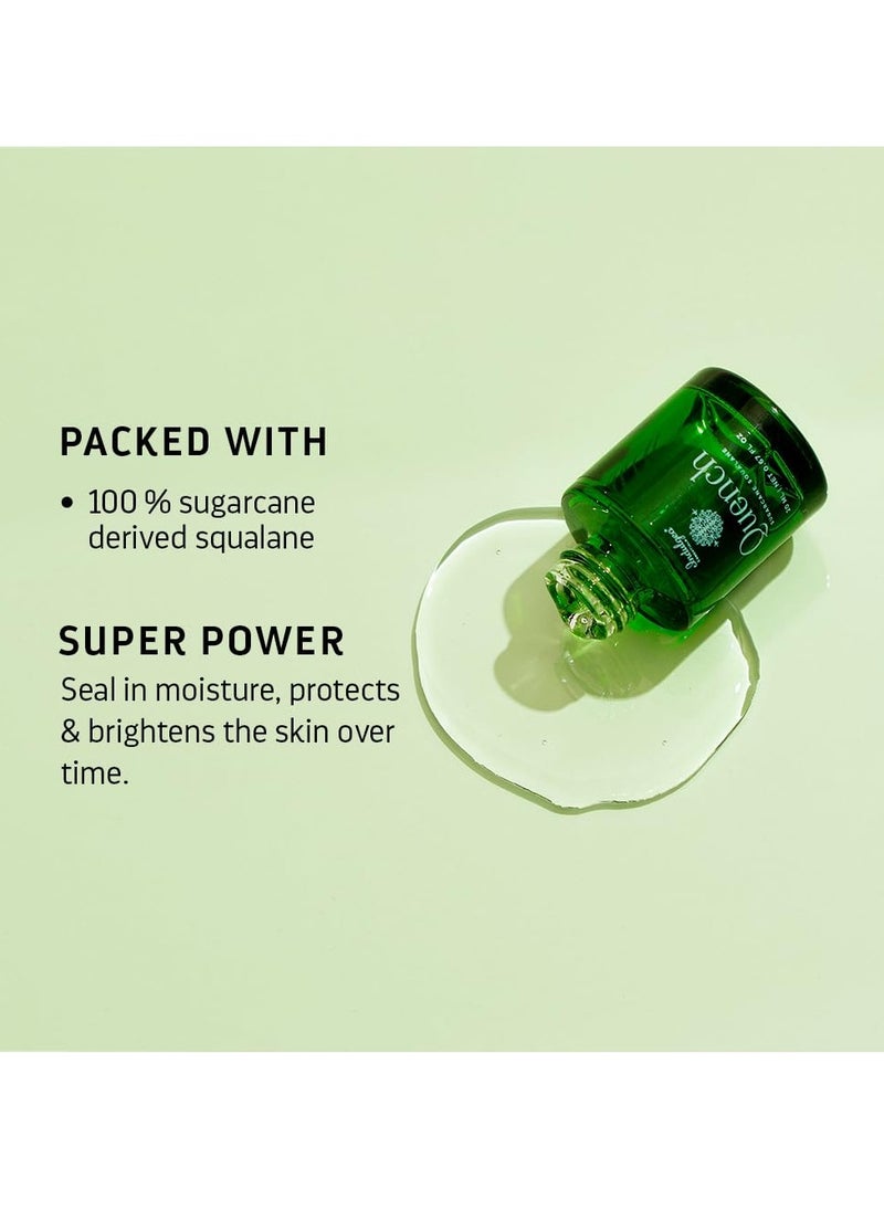 Indulgeo ESSENTIALS Indulgeo Essentials Quench | 100% Organic Sugarcane Squalane Oil | Glow Light Moisturizer, Non-Sticky| Finelines and Wrinkles - 20 ml  - Image 3