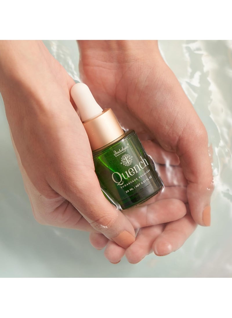 Indulgeo ESSENTIALS Indulgeo Essentials Quench | 100% Organic Sugarcane Squalane Oil | Glow Light Moisturizer, Non-Sticky| Finelines and Wrinkles - 20 ml  - Image 4