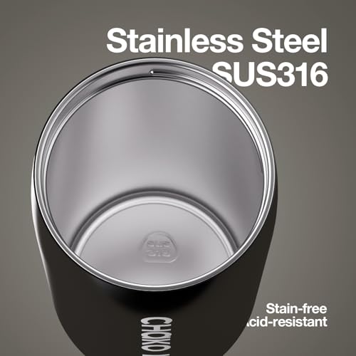 CHAKO LAB Insulated Stainless Steel Water Bottle with Two Strap | BPA-Free Leak Proof | 17oz Bottle with Spout Lid & Straw | Dark Chocolate Cocoa - Image 3