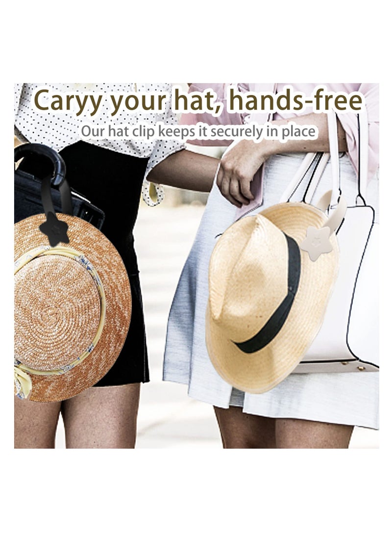 SYOSI، 2 قطعة من مشابك القبعات لحقائب السفر، حامل قبعة مغناطيسي بشكل نجمة، ملحق قبعة محمول للنساء والأطفال، حقيبة ظهر، حقائب الأمتعة - Image 2