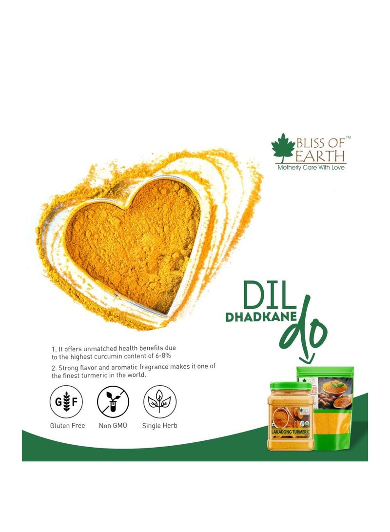 Bliss Of Earth Combo Of Natural White Onion Powder 200gm And High Curcumin Certified Organic Lakadong Turmeric Powder 250gm Pack Of 2 - Image 3