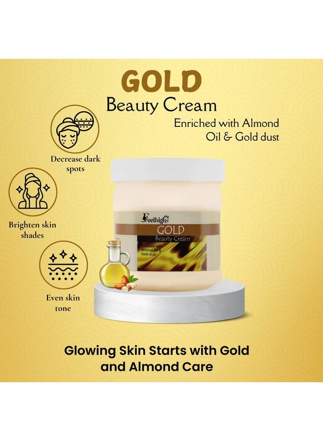 FEELHIGH مجموعة تقشير الجسم Feelhigh لإزالة السمرة والترطيب المكثف | مقشر وجه وجسم بالأعشاب 500 مل وكريم وجه وجسم بالذهب 500 مل مجموعة لبشرة ناعمة وسلسة | للرجال والنساء | لجميع أنواع البشرة - Image 3