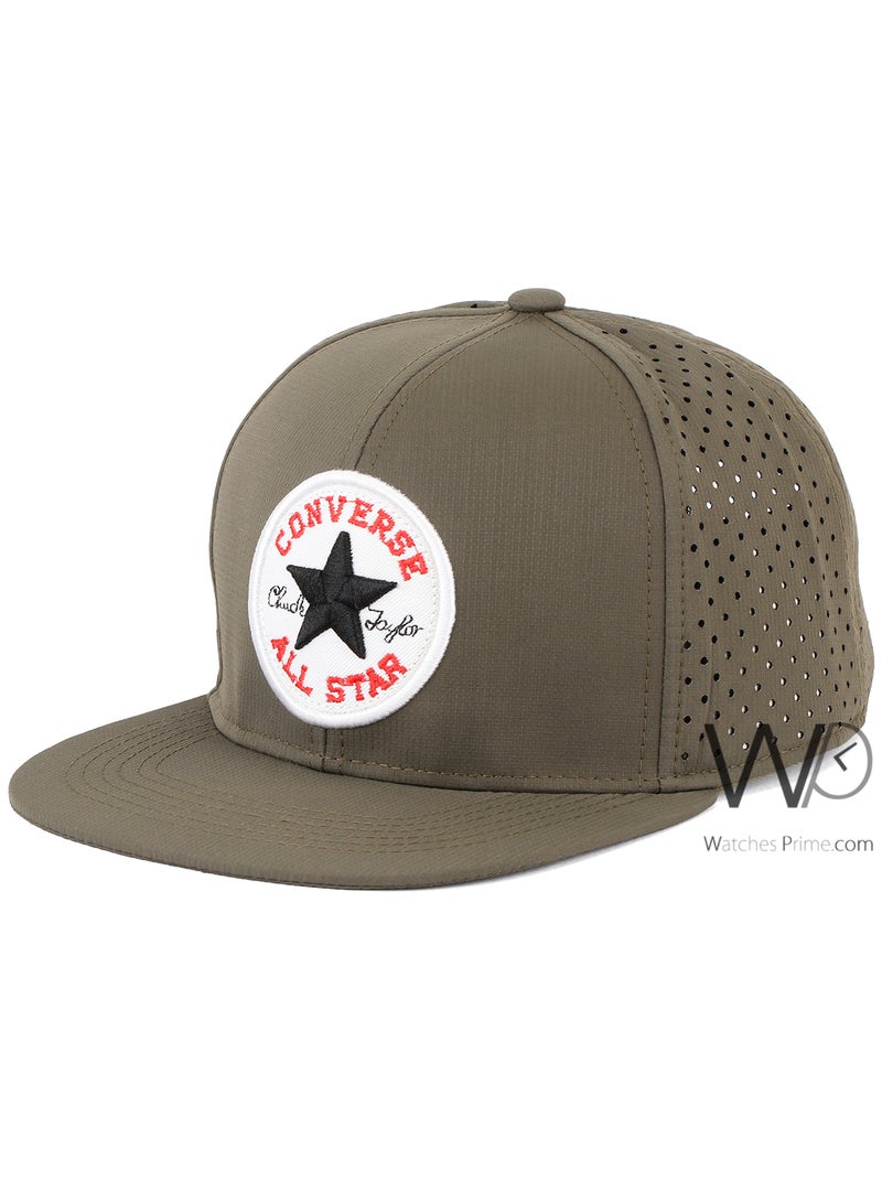 CONVERSE Converse All Star Snapback hip hop Cap brown olive Color Cotton Hat For Men  - Image 1