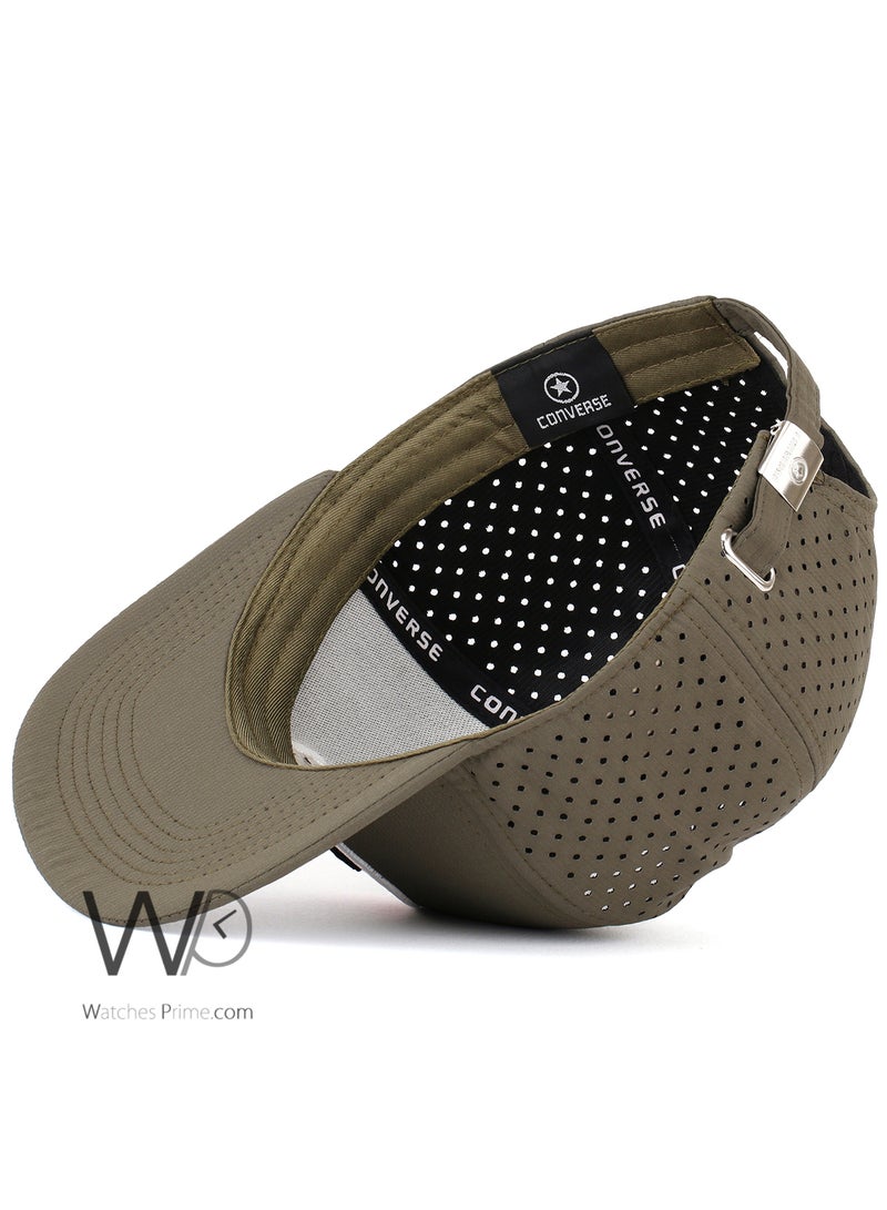 CONVERSE Converse All Star Snapback hip hop Cap brown olive Color Cotton Hat For Men  - Image 4