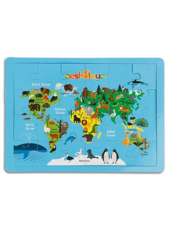 Zest 4 Toyz zest 4 toyz Globes for Students, STEM STEAM Educational World Globe With 2 Pcs of Puzzle Map For Kids For Kids/Political Globe/Office Globe/Globe For Kids - 10 Iinch  - Image 3
