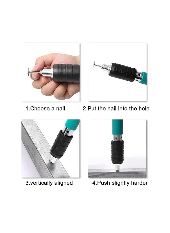 KIIUMI Concrete Nail Gun Kits, 5 Speed Adjustable Manual Steel Nail Gun, Wall Fastening Power Tool, Portable Nail Shooting Machine.  - Image 4
