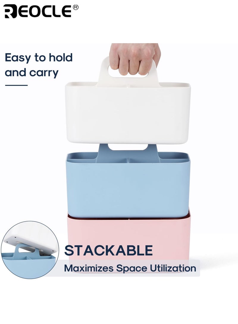 ريوكل منظم سطح مكتب خماسي الشبكات ومقبض محمول، سلة تخزين متعددة الأغراض مع حامل أقلام لتنظيم أدوات المكتب والمدرسة. - Image 5