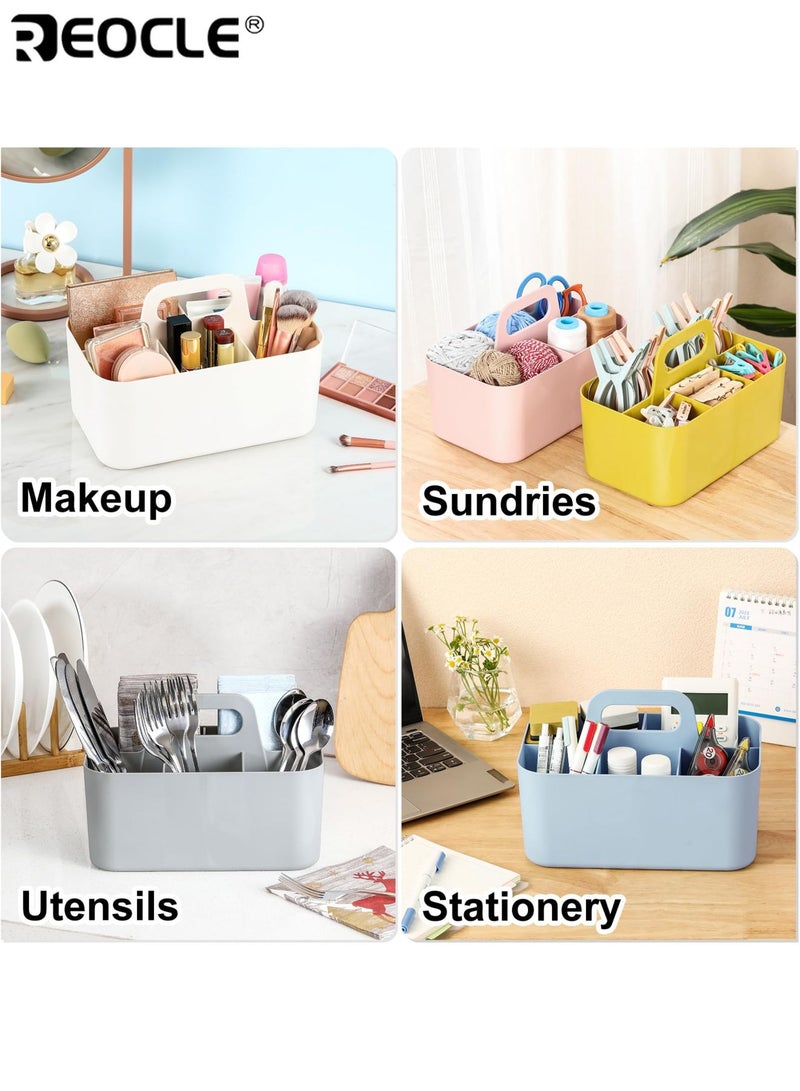 ريوكل منظم سطح مكتب خماسي الشبكات ومقبض محمول، سلة تخزين متعددة الأغراض مع حامل أقلام لتنظيم أدوات المكتب والمدرسة. - Image 3