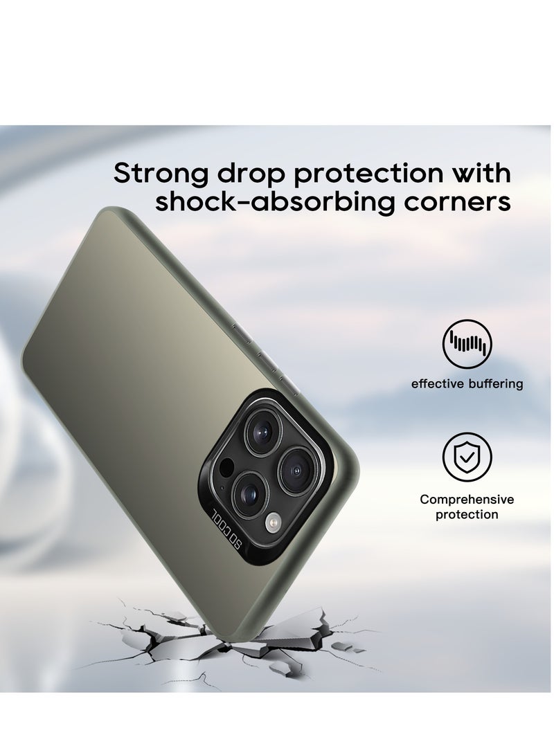 LiuShan iPhone 16 Pro Case, Slim TPU Bumper Phone Cover,360°Full Body Shockproof Protective Phone Case for iPhone 16 Pro Gray - Image 3