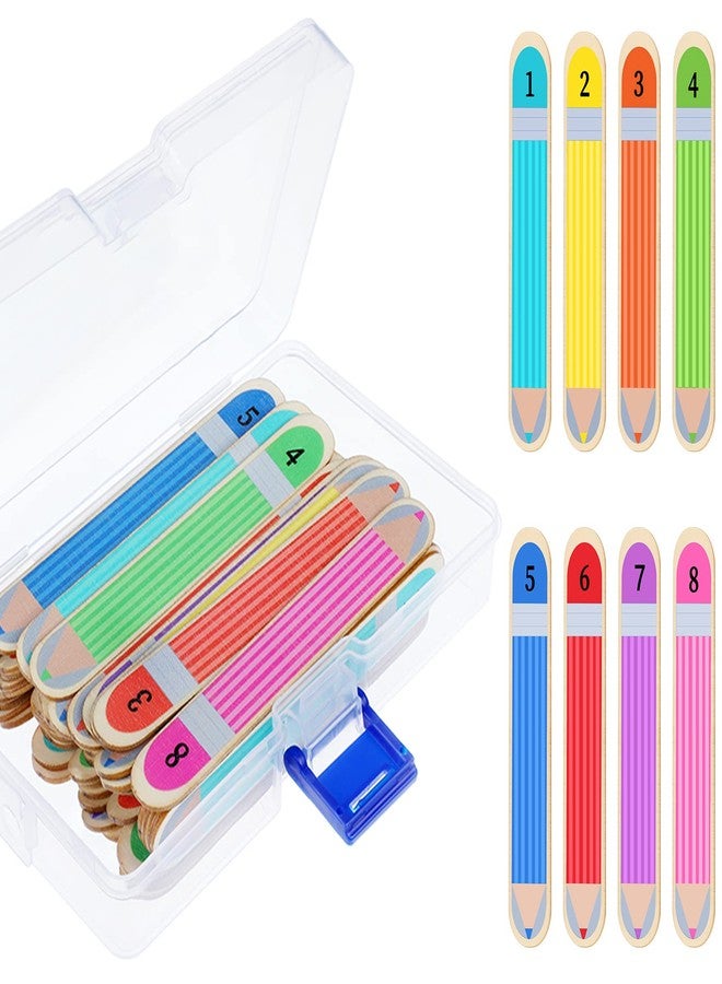 Qualirey 64 Pieces Flip Name Sticks Student Grouping Pencils Multicolor Pencil Flip Stick Teacher Student Grouping Pencils Educational and Learning Classroom Supplies - Image 1