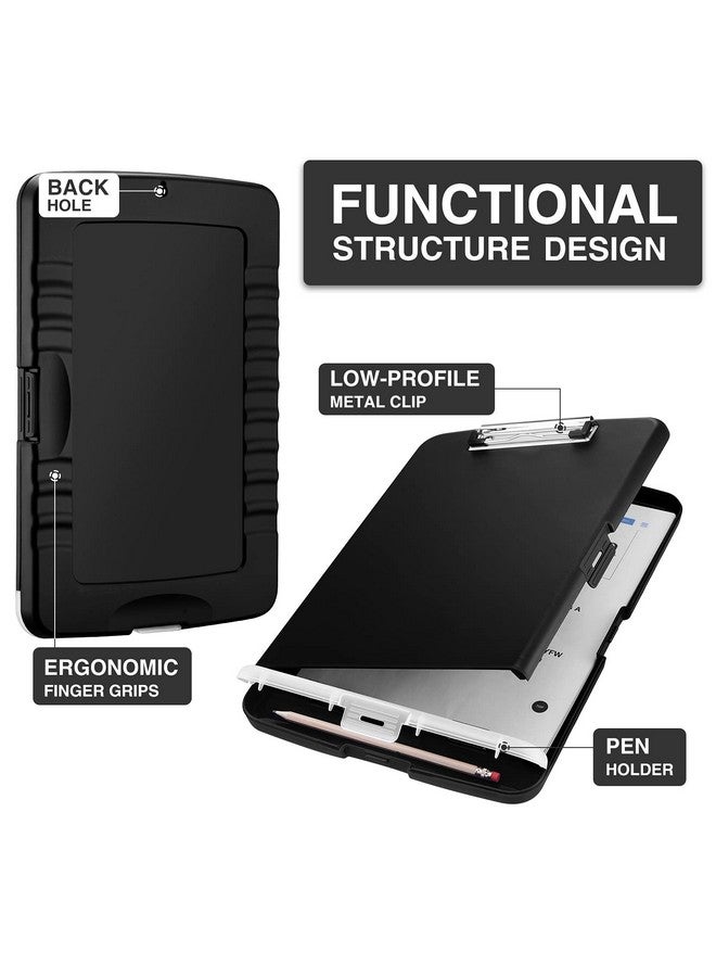 Sooez Clipboard With Storage, High Capacity Nursing Clipboard With Pen Holder, Heavy Duty Plastic Clipboard, Teacher Must Haves School Office Supplies - Image 2