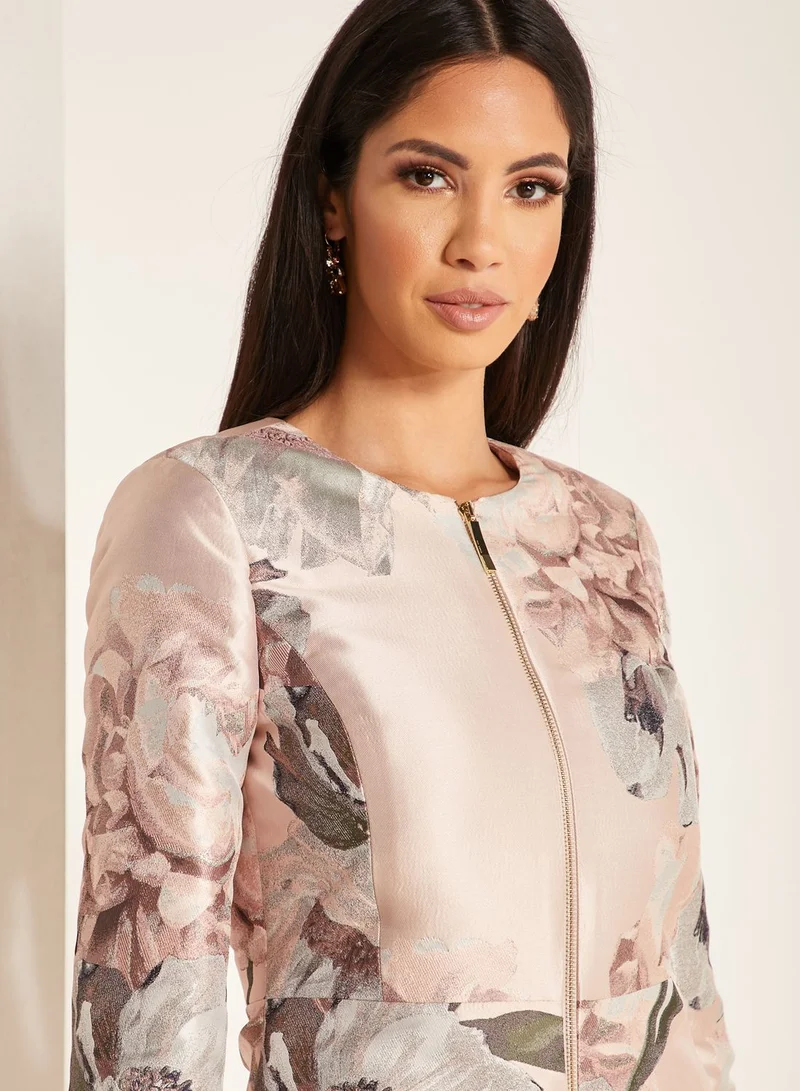 Ted Baker Coniiey Floral Print Tie Waist Dress