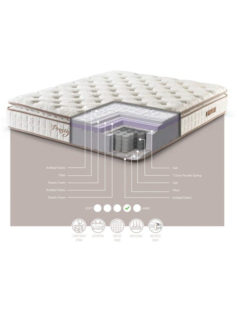 AMSA Prestige Plus Medical mattress available in multiple sizes with a 28 cm height insulated pocket - superior comfort and ideal support for a restful sleep - Image 5