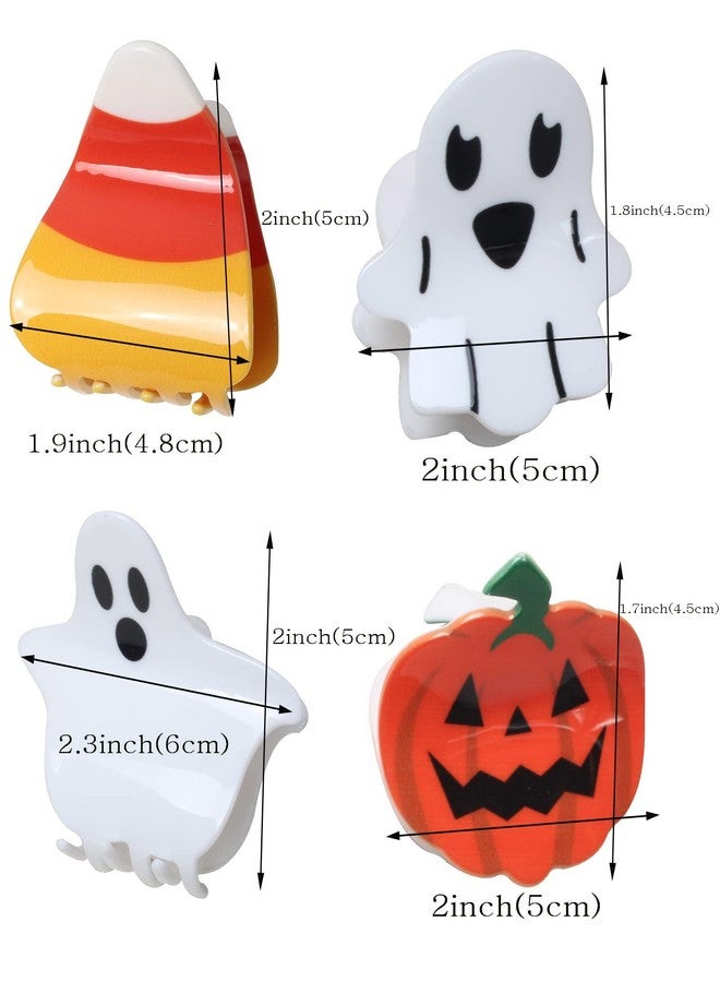 Cuizhiyu Halloween Hair Claw Clips for Girls Pumpkin Ghost Face Devil Cute Candies Hair Clip Halloween Hair Accessories for Women - Image 5