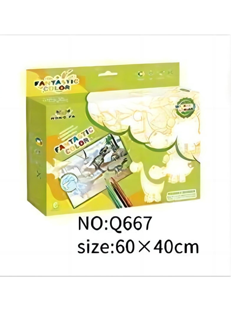 Y&D Children's Colorful Graffiti Painting Cloth Early Education Enlightenment Handmade Creative Cartoon Shaped Kindergarten Toys  - Image 1