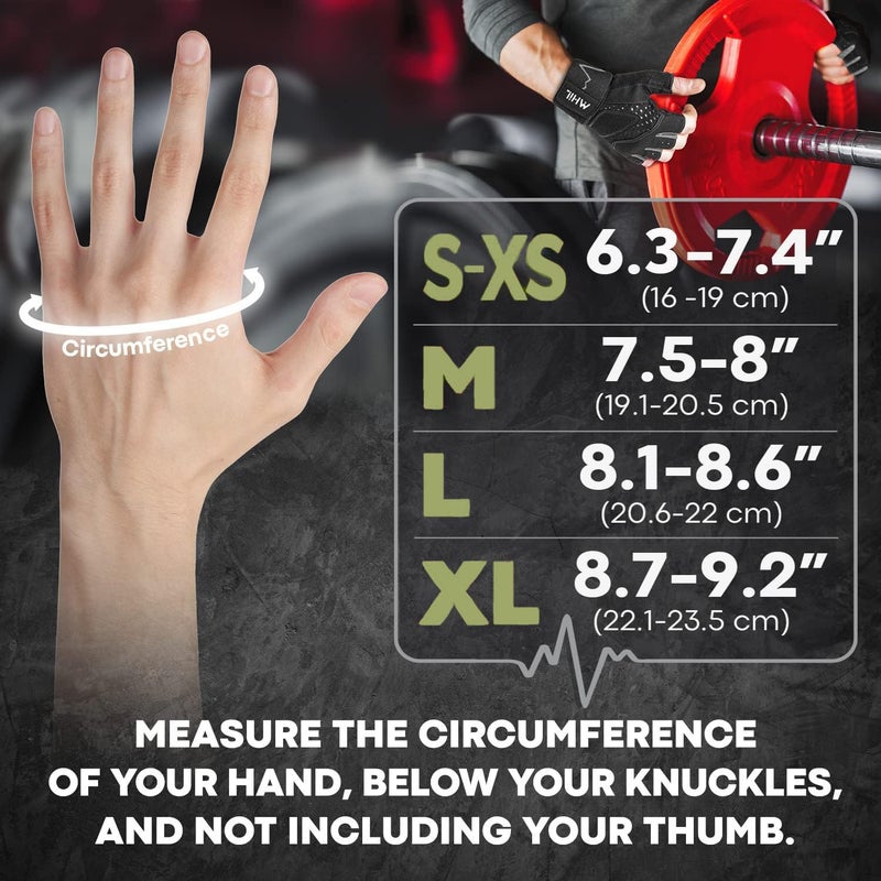 MhIL Workout Gloves for Men â€“ Comfortable Gym Gloves for Men with Enhanced Grip for Safety and Hand Protection â€“ Weight Lifting Protection with Wrist Wraps Support for Performance Boost and Style - Image 5
