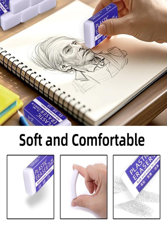 RANBOS White Erasers, Artist Eraser for Drawing Art Sketching, Pencil Erasers for Kids Bulk Students School Supplies Office (15) - Image 3
