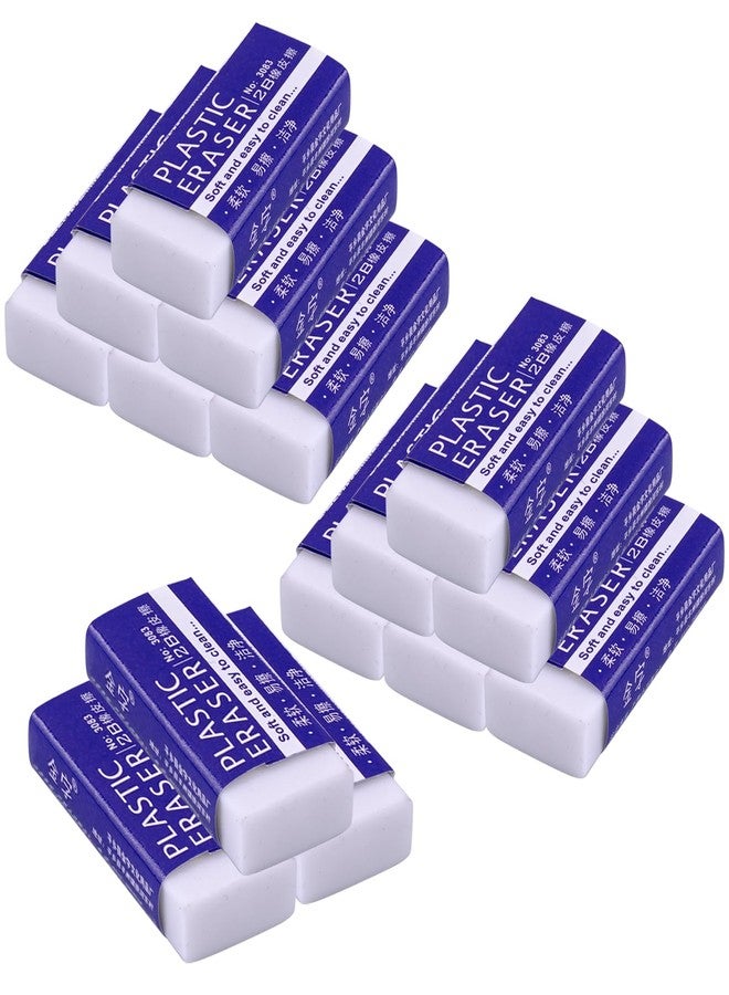 RANBOS White Erasers, Artist Eraser for Drawing Art Sketching, Pencil Erasers for Kids Bulk Students School Supplies Office (15) - Image 1