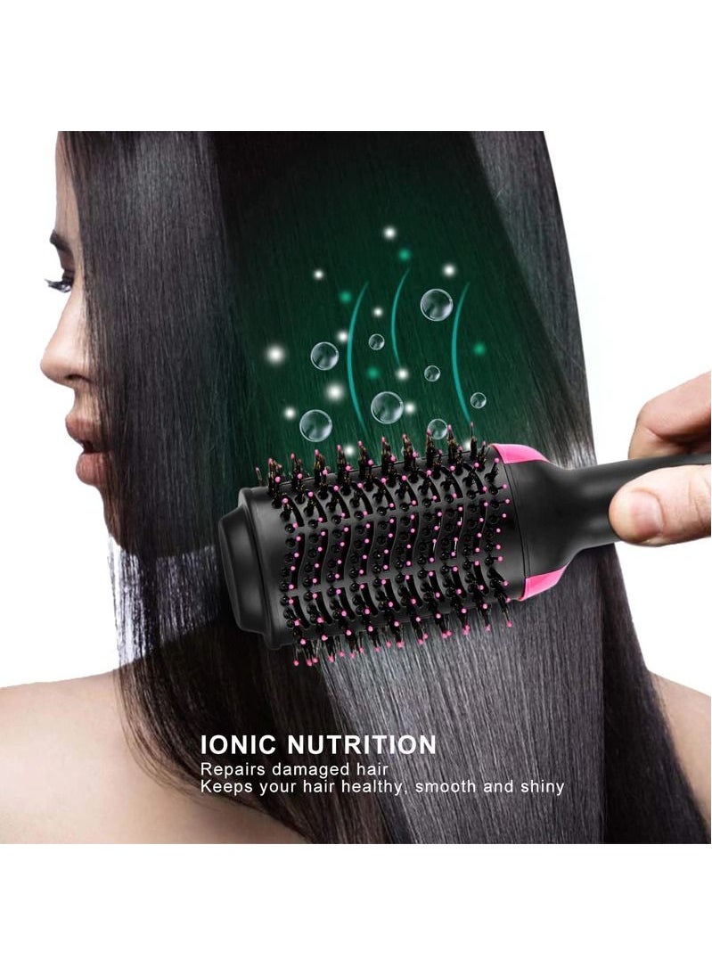 3 in 1 One Step Hair Dryer and Volumizer Hot Air Brush Hair Straightener Brush for Fast Drying Straightening Curling