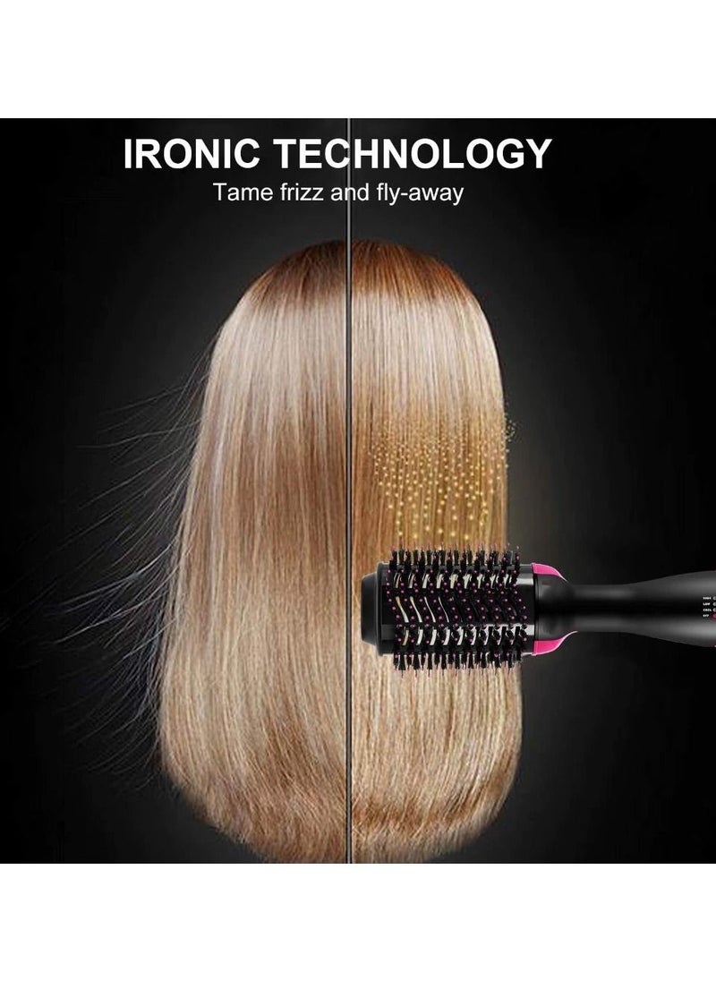 3 in 1 One Step Hair Dryer and Volumizer Hot Air Brush Hair Straightener Brush for Fast Drying Straightening Curling