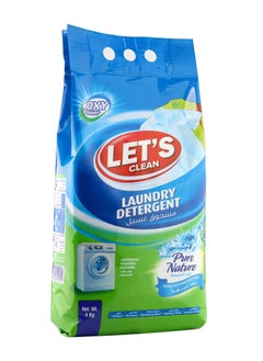 LET'S CLEAN Detergent Powder For Automatic Washing Machine 4kg Pure Nature 