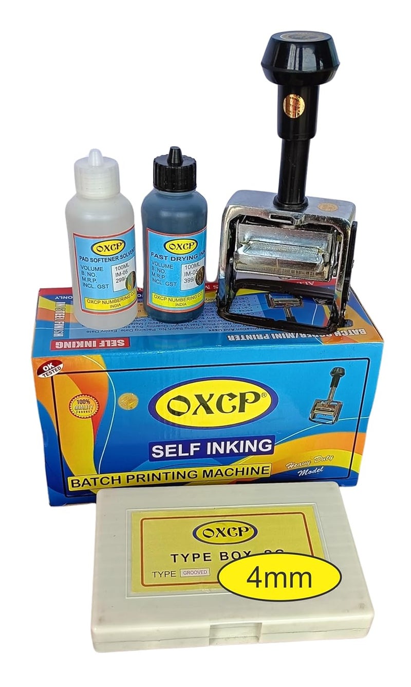 ACGL OXCP (4mm) Heavyduty Hand Batch Coding and Date Printing Machine on Plastic Pouch Bag and Label (X-28) (4MM) - Image 1