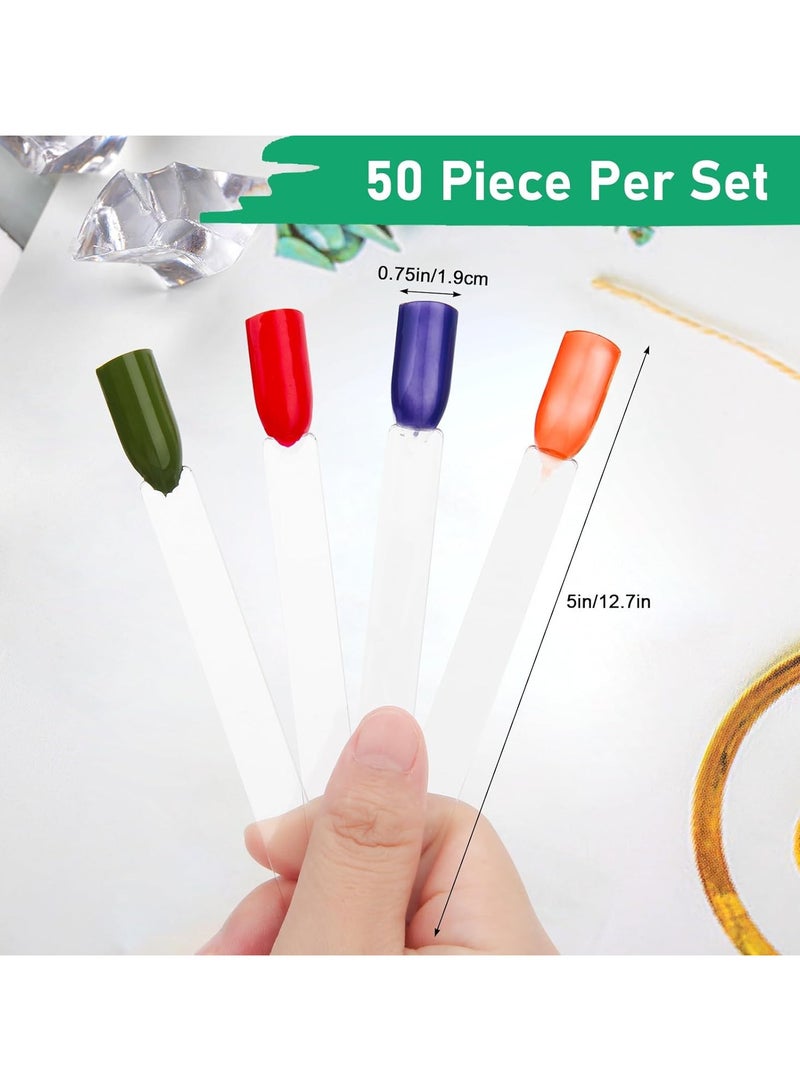 Goolsky 50/Set Nail Art Tips Display Practice Sticks Fan Shaped Nail Polish Swatches Nail Swatches Sticks Nail Art Tools Supplies ﻿ - Image 3