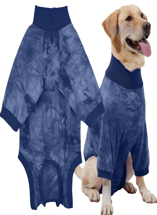 ROZKITCH Dog Recovery Suit After Surgery, Spay Suit for Male Female Dog, E-Collar Cone Alternative Anti-Licking, Dog Surgical Suit for Abdominal Wound Bandage Leg Sleeve Neuter Suit Blue XL - Image 1