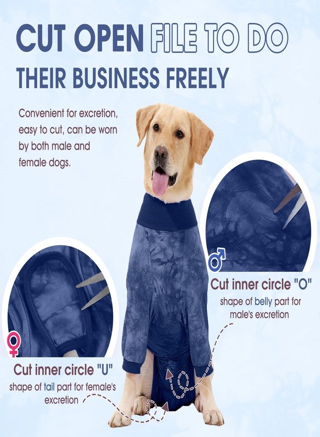 ROZKITCH Dog Recovery Suit After Surgery, Spay Suit for Male Female Dog, E-Collar Cone Alternative Anti-Licking, Dog Surgical Suit for Abdominal Wound Bandage Leg Sleeve Neuter Suit Blue XL - Image 4