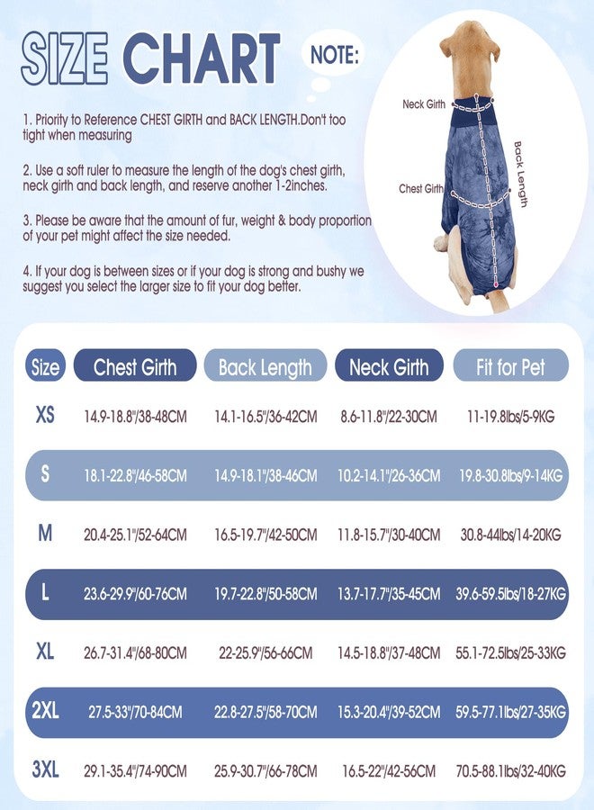 ROZKITCH Dog Recovery Suit After Surgery, Spay Suit for Male Female Dog, E-Collar Cone Alternative Anti-Licking, Dog Surgical Suit for Abdominal Wound Bandage Leg Sleeve Neuter Suit Blue XL - Image 5