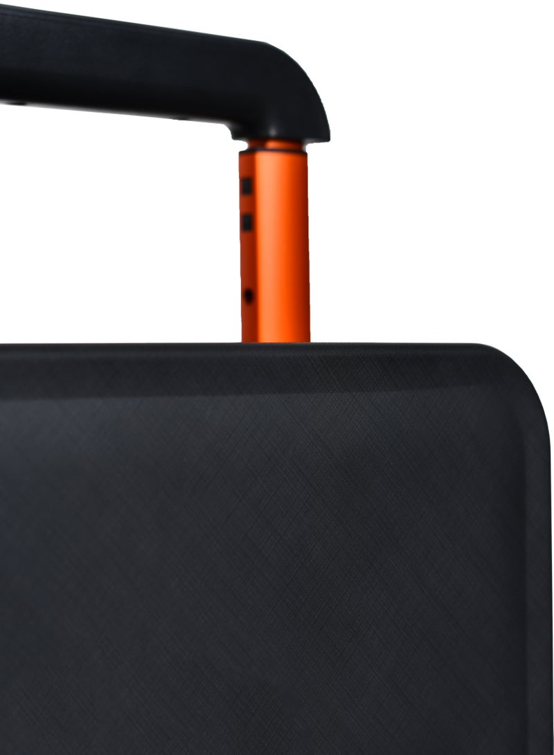 مورانو شنطة سفر مورانو العصرية خفيفة الوزن من مادة البولي كاربونيت الصلبة أسود مقاس 35 سم * 21 سم * 49 سم - Image 4