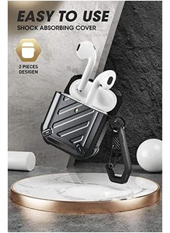 SupCase Unicorn Beetle Pro Series Case Designed For Airpods Full Body Rugged Protective Case Compatiable With Apple Airpods 1St 2Nd Black  - Image 3