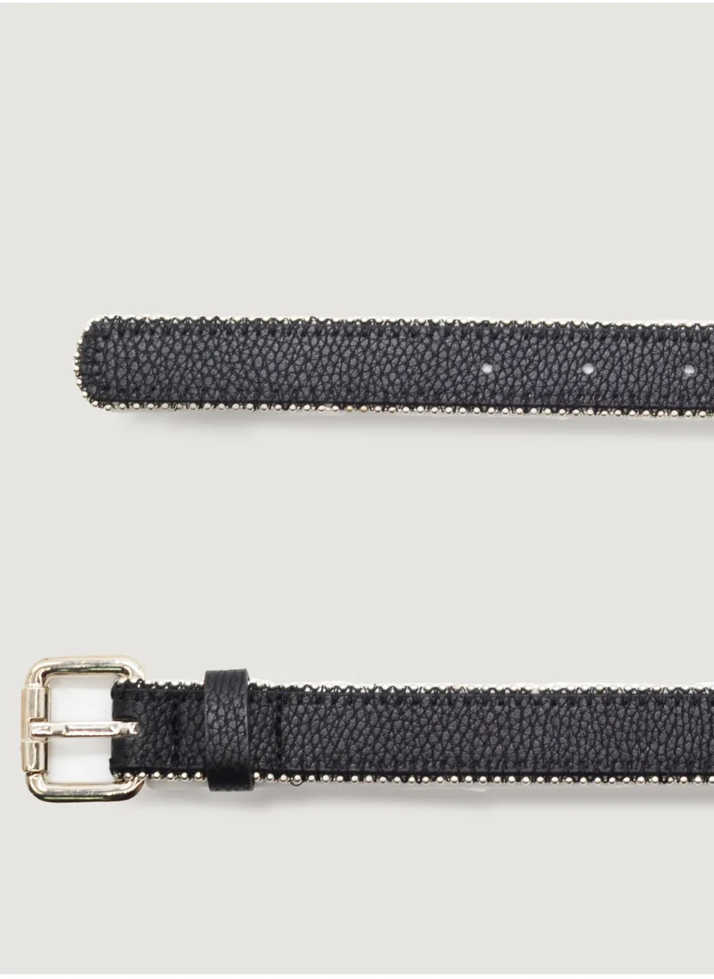 AMICA Solid Studded Black Belt