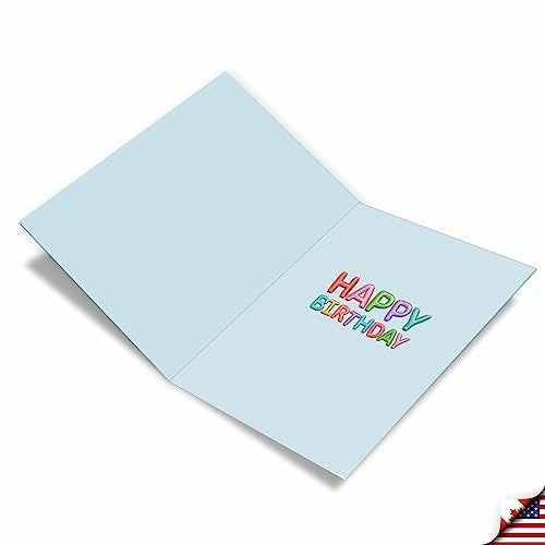 NobleWorks - 1 Jumbo Happy Birthday Greeting Card (8.5 x 11 Inch) - Group Celebration, Appreciation Stationery for Bday - Inflated Messages J5651EBDG - Image 2